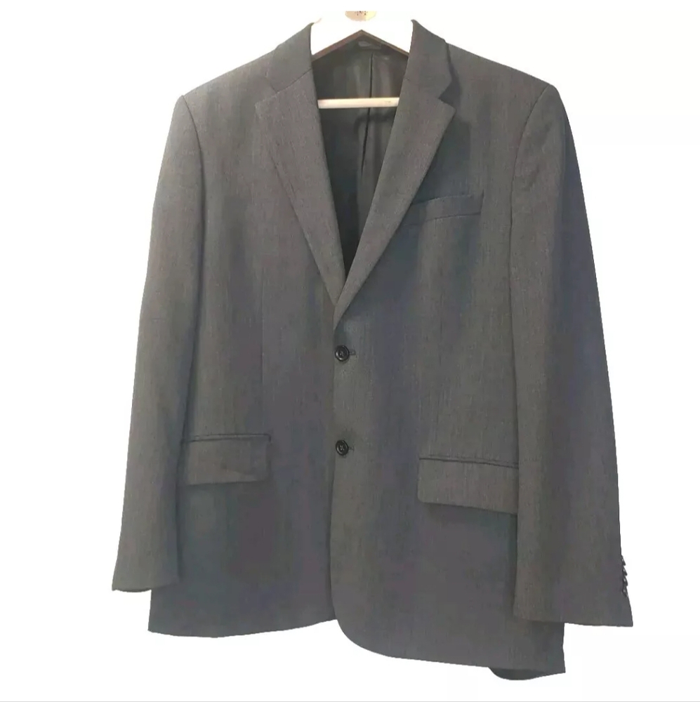 Banana Republic Sports Coat Men Sz 44R Blazer Jacket Wool 2 Button Charcoal Grey